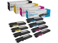 LD Products Compatible Toner Cartridge Replacements for Dell Color Laser C3760 C3765 Extra High Yield (2 331-8429 Black, 2 331... 