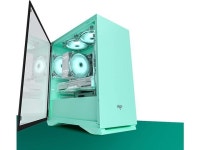 WSNBB ATX Mid-Tower PC Case, E-Sports Water-Cooled Game Side-Through Mini Case, Pink/Mint Green/Yellow Small Case, 360208405mm... 