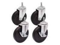 Alera SW690004 Optional Casters for Wire Shelving, 200 lbs/Caster, Gray/Black, 4/Set - Newegg.com