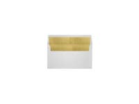 LUX 4 3/8 x 8 1/4 60lbs. Photo Greeting Envelopes W/Peel & Press White/Gold Lining FLWHPHGC-04-50 - Newegg.com