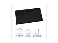 Boardwalk Linear Low Density Industrial Can Liners 45 gal 1.7 mil 40 x 46 Black 100/Carton G4046HBL - Newegg.com