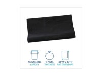 Boardwalk Linear Low Density Industrial Can Liners 56 gal 1.7 mil 43 x 47 Black 100/Carton G4347HBL - Newegg.com