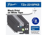 Brother P-touch TZe-231 Laminated Label Maker Tape 1/2 x 26-2/10 Black on White 8/Pack (TZe-2318PKB) TZE-2318PKB - Newegg.com