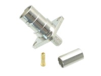 1pce Connector BNC female 4-holes 17.5mm flange crimp RG58 RG142 LMR195 cable - Newegg.com