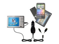 Gomadic Dual DC Vehicle Auto Mini Charger Designed for The Coby PMP-3522 - Uses TipExchange to Charge Multiple Devices in Your... 