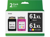 TEINO 61 61XL Black Color Ink Cartridge Combo Pack Remanufactured Replacement 61 Ink Envy 4500 5530 4502 OfficeJet 4630 4635... 