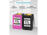 GPC Image Remanufactured Ink Cartridge Replacement 61XL 61 XL Compatible with Envy 4500 5530 4502 Officejet 4630 4632 4635... 