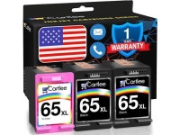 Cartlee 3 Pack Remanufactured 65XL 65 XL High Yield Ink Cartridges DeskJet 2600 2622 2635 2652 2655 3700 3720 3722 3752 3755 Envy... 