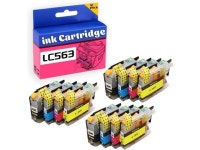 LC563 Ink Cartridge for Brother High Yield Replacement Pack,Compatible for MFC-J2310 MFC-J2510 MFC-J3520 MFC-J3720 Printer 3 Set... 