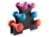 Philosophy Gym Neoprene Dumbbell Hand Weights with Stand, 20 lbs (2 lb, 3 lb, 5 lb Pairs) - Newegg.com