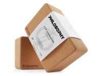 Philosophy Gym 2 Piece Yoga Block Set - Solid Cork Bricks - 9 x 6 x 4-inch Thick - Newegg.com