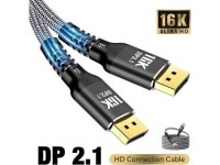 Displayport Cable 2.1 10ft, DP 2.1 Cable Support 16K@60Hz, 8K@120Hz, 4K@240Hz 80Gbps, Backward Compatible with DP1.4/DP1.2... 