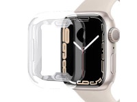 Miimall Compatible Apple Watch Series 7 45mm Clear Case with Screen Protector Ultra-Thin PC Full Protection Scratch Resistant... 