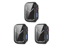 Case Compatible With Apple Watch Series 7 45Mm Pc With Tempered Glass Screen Protector,3Pack Full Coverage Touch Sensitive Ultra... 