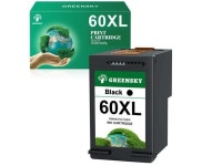 Refurbished: Replacement Ink Cartridge Compatiable 1PK BLACK for HP 60XL cc641wn Photosmart C4680 D110 Deskjet F4280 F2430... 