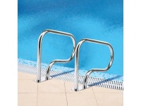 Costway Swimming Pool Hand Rail Stainless Steel Ladder Handrail Stair Rail w/ Base Plate - Newegg.com