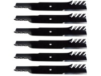 USA Mower Blades (6) CMB111BP Toothed High Lift Blade Fits Ferris® Kees® Lesco® Snapper® Wright® 1520842 823006 0788 Length... 
