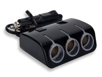 YX-C0163 Cigarette Lighter Power Adapter DC Outlet Splitter Car Charger,3-Socket Cigarette Lighter Power Adapter with Quick... 