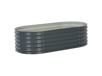 vidaXL Garden Raised Bed 63 Galvanized Steel Gray Garden Planter Flower Box - Newegg.com