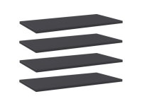 vidaXL 4x Bookshelf Board Gray 23.6x11.8x0.6 Chipboard Extra Shelf Panel - Newegg.com