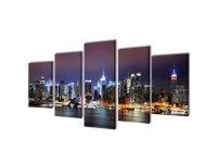 vidaXL Canvas Wall Print Set Colorful New York Skyline 39 x 20 - Newegg.com vidaXL Canvas Wall Print Set Colorful New York... 