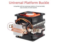 Mini 3pin 2 Heatpipes CPU Cooler Computer PC CPU Cooler Fan Cooling Dual Fan for Intel LGA 775/1150/1151/1155/1156 AMD AM2 AMD3... 