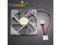 BINMER 120 x 120 x 25mm 4 Pin Computer Fan Colorful Quad 4 LED Light Neon Clear 120mm PC Computer Case Cooling Fan Mod C0608... 