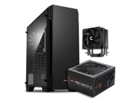 Zalman Case Cooler PSU Combo - Zalman S3 TG ATX Mid-Tower PC Case + C4X Black 150W TDP CPU Cooler + Gigamax 600W 80+ Plus Bronze... 