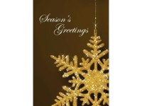 Holiday Greeting Cards - H7041. Greeting Cards with an Image of a Gold Snowflake. Box Set Has 25 Greeting Cards and 26 White with... 