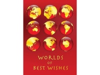 Holiday Greeting Cards - H6023. Greeting Cards with an Image of a Nine Globes. Box Set Has 25 Greeting Cards and 26 White with... 