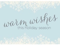 Holiday Greeting Cards - H1507. Greeting Cards with Warm Wishes and Snowflakes Design. Box Set Has 25 Greeting Cards and 26 White... 