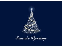 Holiday Greeting Cards - H1506. Greeting Cards with an Image of a Bright, Twinkling Christmas Tree. Box Set Has 25 Greeting Cards... 