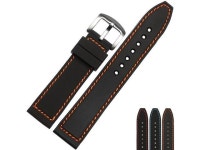 BUREI Mens Soft Silicone Watchband Of Stainless Steel Buckle... com BUREI Mens Soft Silicone Watchband Of Stainless Steel Buckle... 