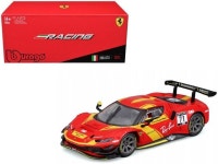 Ferrari 296 GT3 #71 Red Francorchamps Motors (2022) Racing Series with Display Case 1/43 Diecast Model Car by Bburago... 