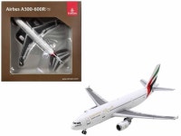 Airbus A300-600R Commercial Aircraft Emirates Airlines White with Striped Tail 1/400 Diecast Model Airplane by GeminiJets... 