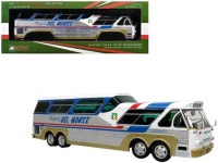 Sultana TM 44-18 SP Panoramico Coach Bus White and Blue with Red Stripes and Silver 1/43 Die Cast Model by Iconic Replicas... 