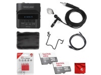 Tascam DR-10L Digital Recorder with Lavalier Microphone Bundle Including 2 32GB Sandisk Micro SD Memory Cards and 4 AAA Circuit... 