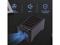 USB Charging Station, 30 USB Fast Ports Charge Docking Station, Multi Device Charger Organizer Compatible with iPad, iPhone... 