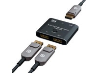 0 Switch 16K @ 60Hz, 4K @ 240Hz, Displayport Switcher 1 to 2/2 in 1 Out with LED Indicator for PC Host Monitor etc (A0201)... 