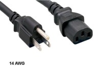 Kentek 25Ft Heavy Duty Power Cord NEMA 5-15P/IEC320 C13 14AWG 15A SJT Universal - Newegg.com