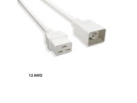 KNTK White 10 ft 12AWG Color Power Cable IEC-60320 C19 to IEC60320 C20 20A/250V - Newegg.com