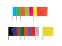 Presco 21 in. Steel Wire Staff Marking Flags [2.5 in. x 3 in. Flag]: 2 in. x 21 in. (Purple) *12-flags - Newegg.com