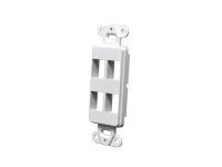 10pcs Decorator Style Keystone Jack 4 Port Modular Wall Insert Cover Plate White - Newegg.com