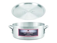 Winco AXBZ-15, 15-Quart 14-3/8 x 5-3/4 Super Aluminum Brazier Pan with Cover, Heavy-Duty Commercial Grade Braiser Pan with Lid... 