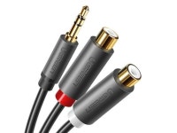 Jansicotek 3.5 mm to 2RCA Cable, J&D RCA Cable Gold-Plated [Copper Shell] [Heavy Duty] 3.5mm Male to 2 RCA Male Stereo Audio... 