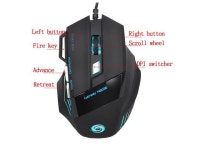 HXSJ 5500DPI LED Backlight Optical Wired Gaming Mouse USB Game Mice for PC Laptop - Newegg.com