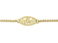 14k Yellow Gold Double Rope Shamrock Bracelet 7.25 Inch Jewelry Gifts for Women - 4.3 Grams - Newegg.com