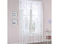 Mi Zone Lily Floral Sheer Rod Pocket Window Curtain Panel, Size: 84 x 52 inches, 100 % Polyester, White/Pink - Newegg.com Mi Zone... 