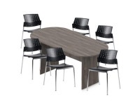 GOF 6FT, 8FT, 10FT Conference Table Multifunctional Computer Chair (G6508BLK) Set, Cherry, Espresso, Mahogany, Walnut, Artisan... 