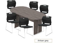 GOF 6FT, 8FT, 10FT Conference Table Multifunctional Computer Chair (G6711BLK) Set, Cherry, Espresso, Mahogany, Walnut, Artisan... 